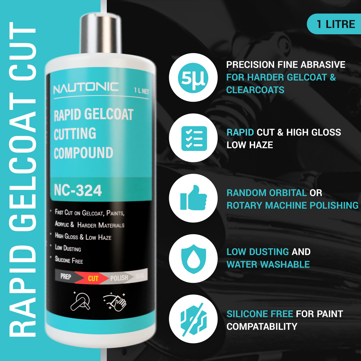 Nautonic NC-324 Rapid Gelcoat Cutting Compound